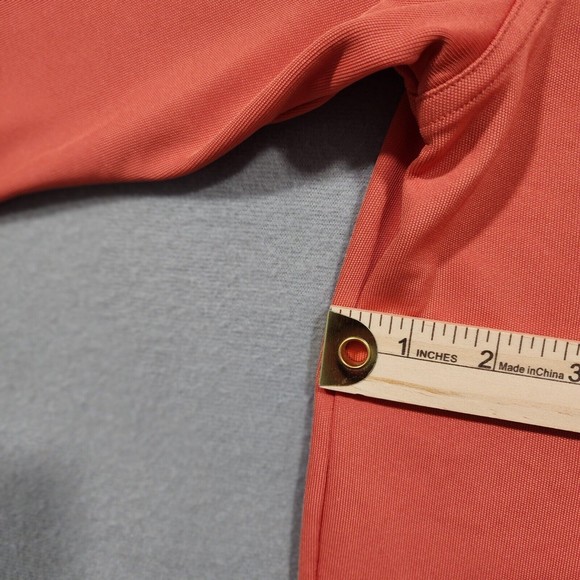 Under Armour Polo Shirt Mens Large Orange Solid Short Sleeve - Picture 11 of 16